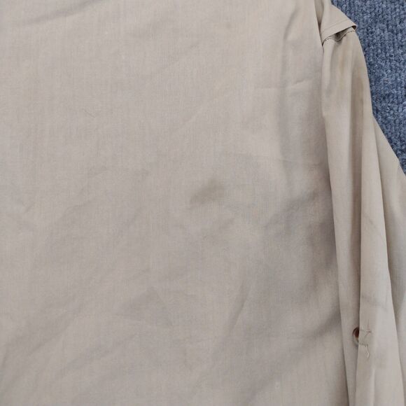 Rivers End DOW Agroscience Button Down Long Sleeve Shirt SZ XL Tan Pockets - Picture 10 of 14